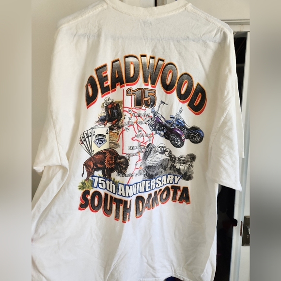 Harley Davidson t-shirt Deadwood 75th anniversary. - Picture 2 of 2